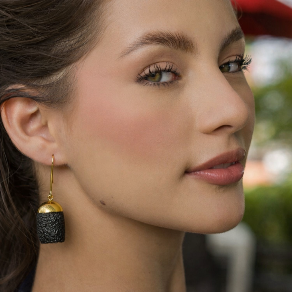 Bell Cocoon Earrings - Black