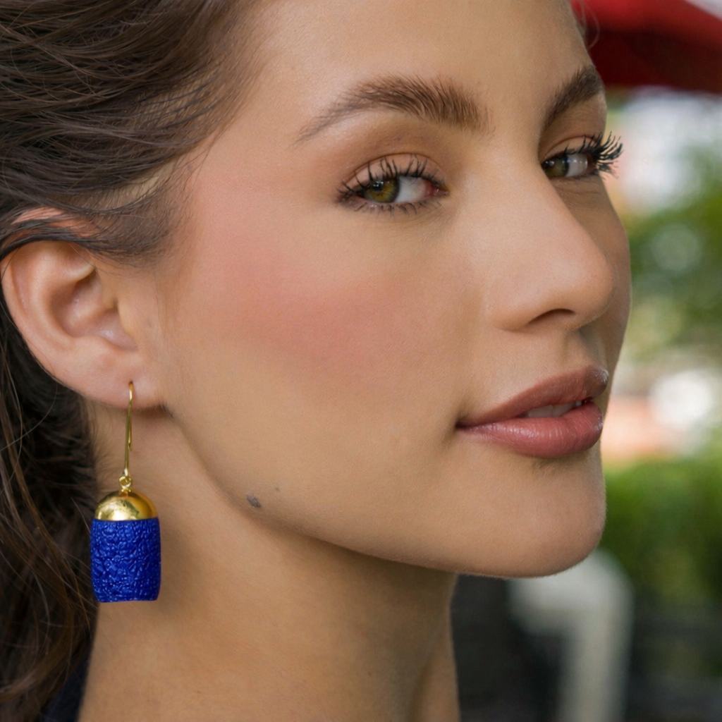 Bell Cocoon Earrings - Cobalt