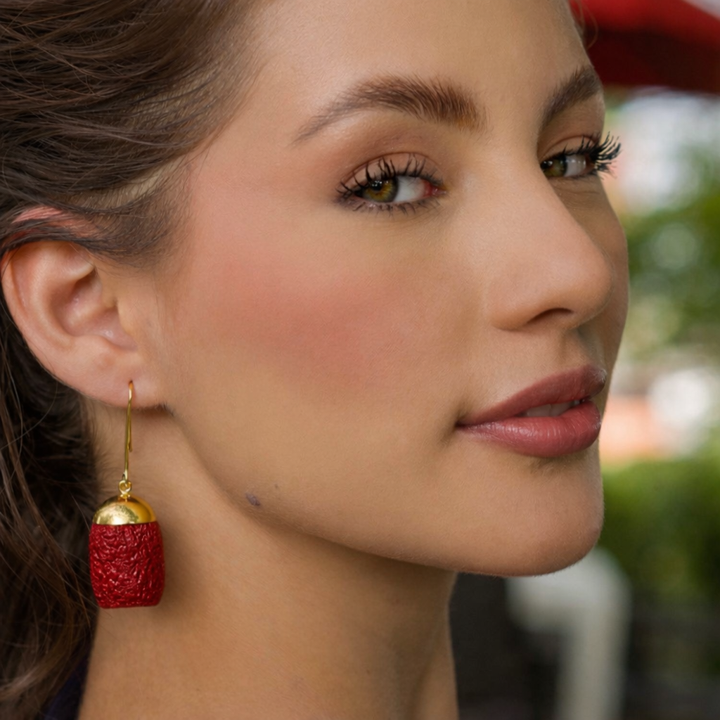 Bell Cocoon Earrings - Wine