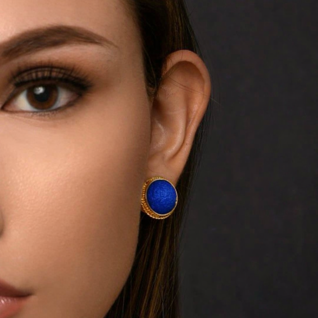 Button Stud - Cobalt