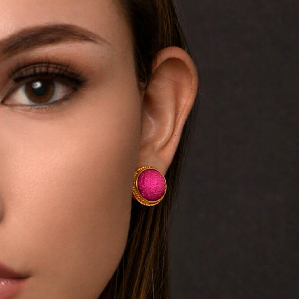Button Stud - Fuchsia