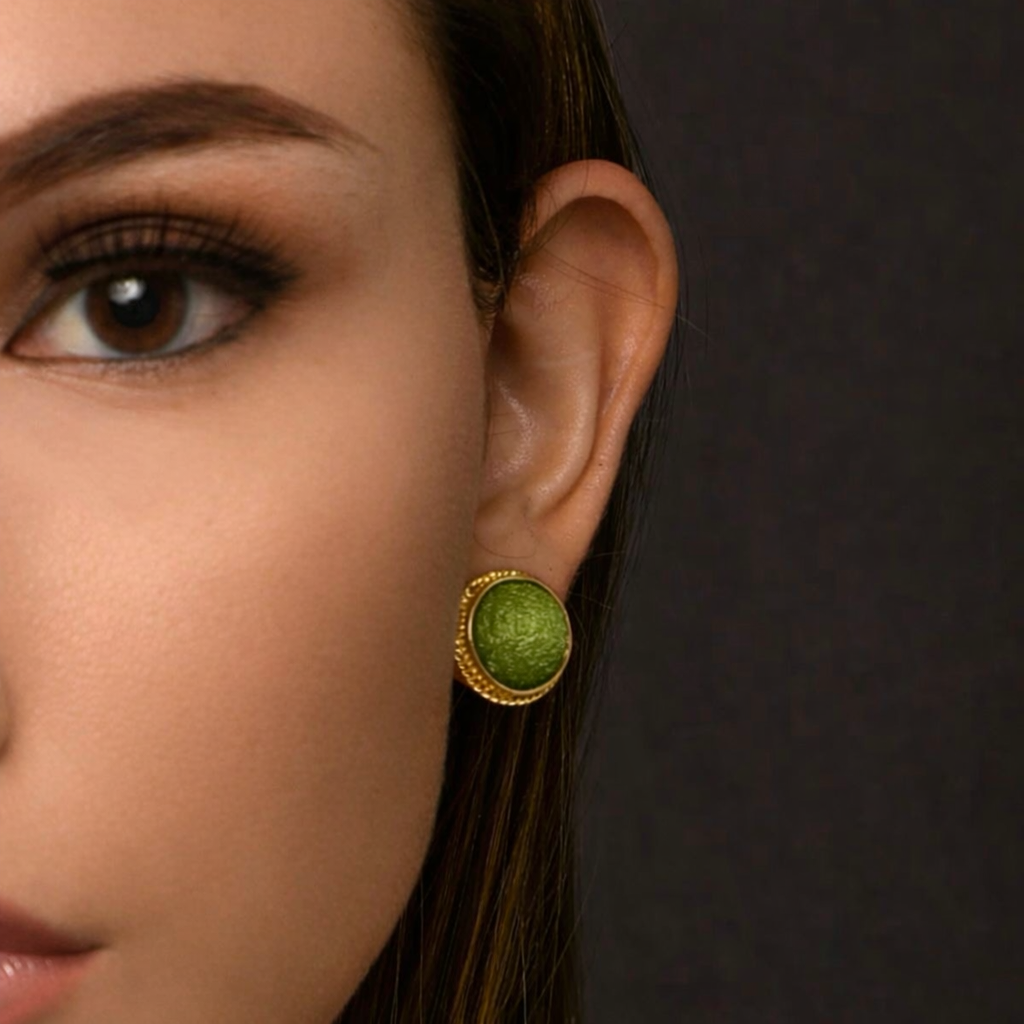 Button Stud - Moss Green
